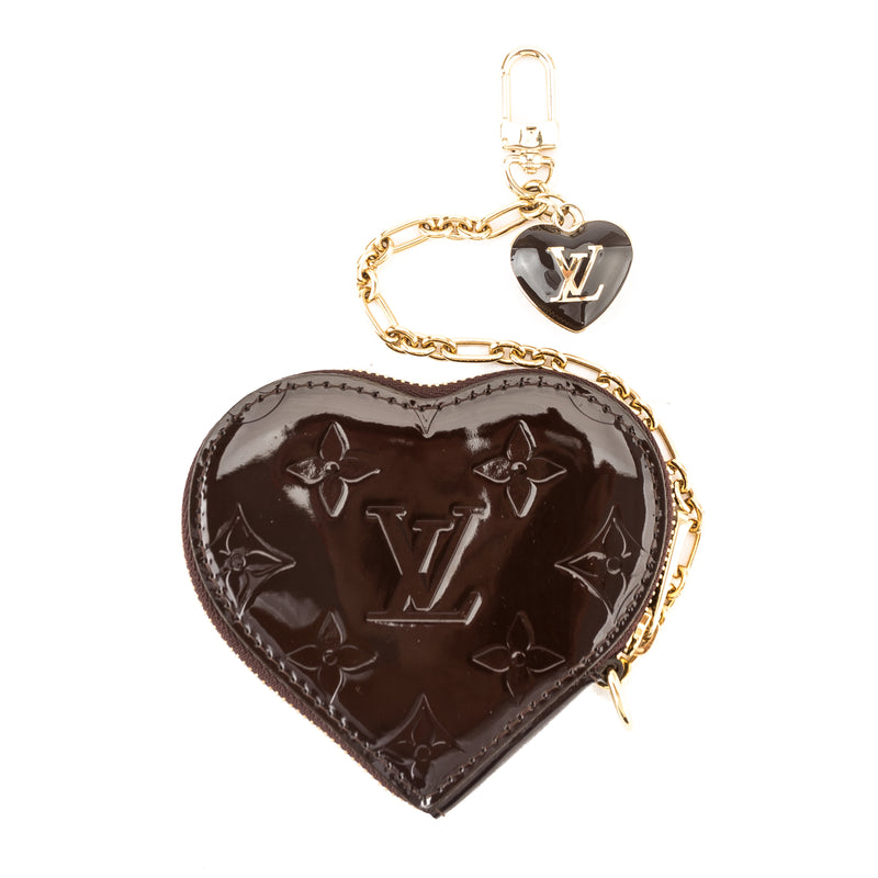 Louis Vuitton Amarante Monogram Vernis Leather Heart Coin Purse (Pre O – LuxeDH