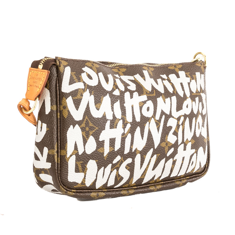 Louis Vuitton Argent Monogram Canvas Stephen Sprouse Graffiti Pochette – LuxeDH