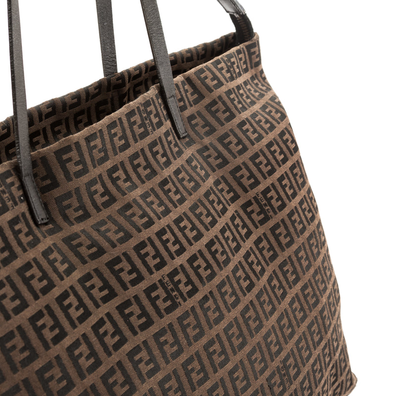 fendi brown canvas bag