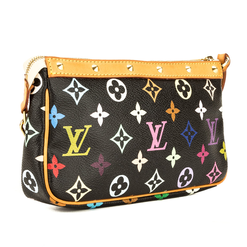 Louis Vuitton Black Multicolore Monogram Canvas Pochette Accessoires B – LuxeDH