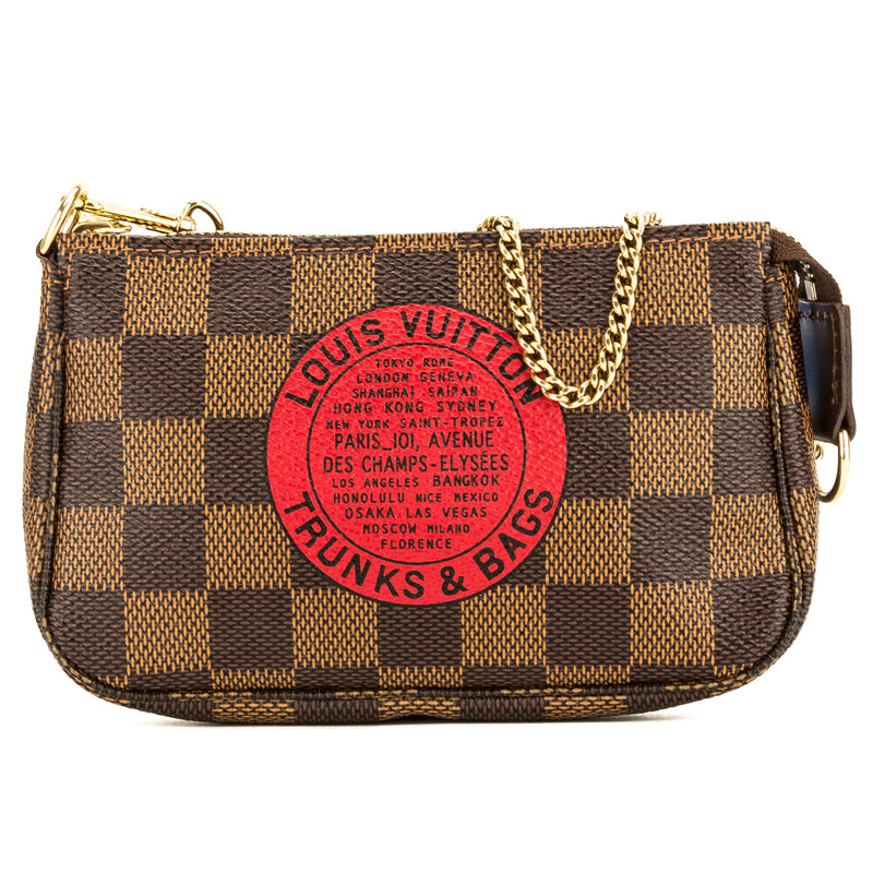 Louis Vuitton Damier Ebene Canvas Mini Pochette Accessoires Bag (Pre O – LuxeDH