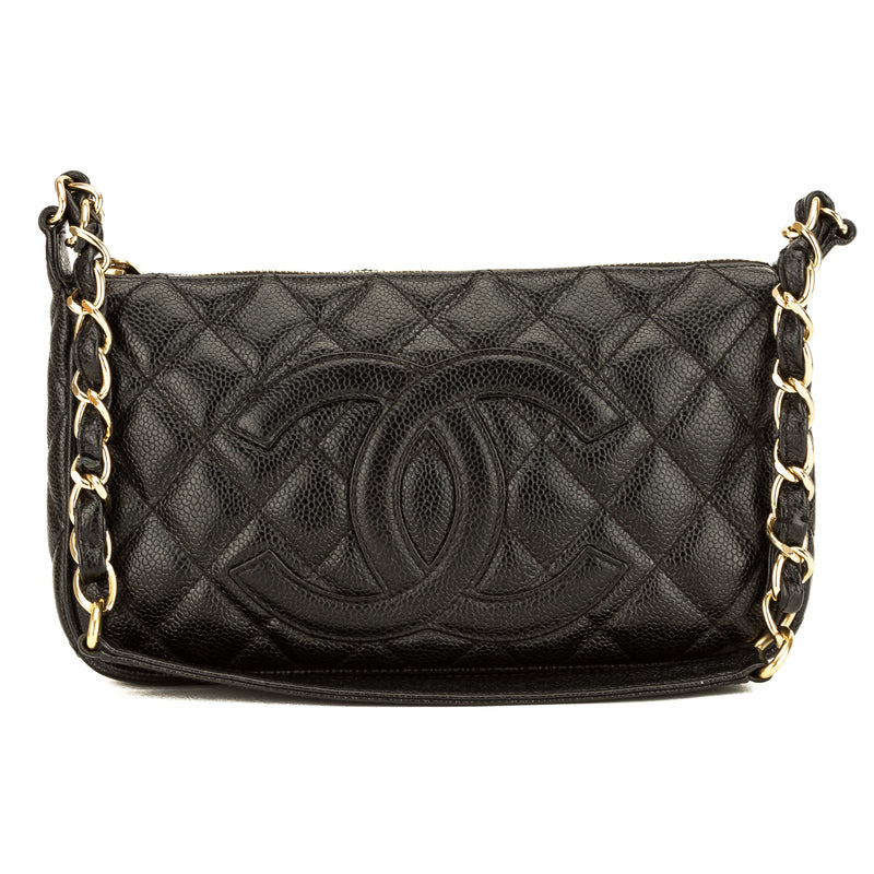 Chanel Black Quilted Caviar Leather Small Shoulder Bag (3901002) – LuxeDH