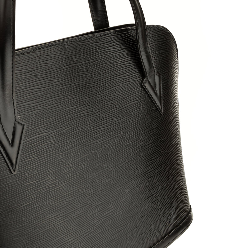 Louis Vuitton Lussac Tote In Noir Epi Leather