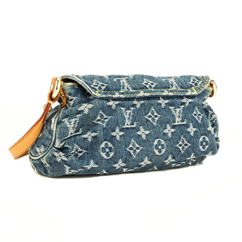 Louis Vuitton Pink Denim Monogram Denim Mini Pleaty Bag - Yoogi's