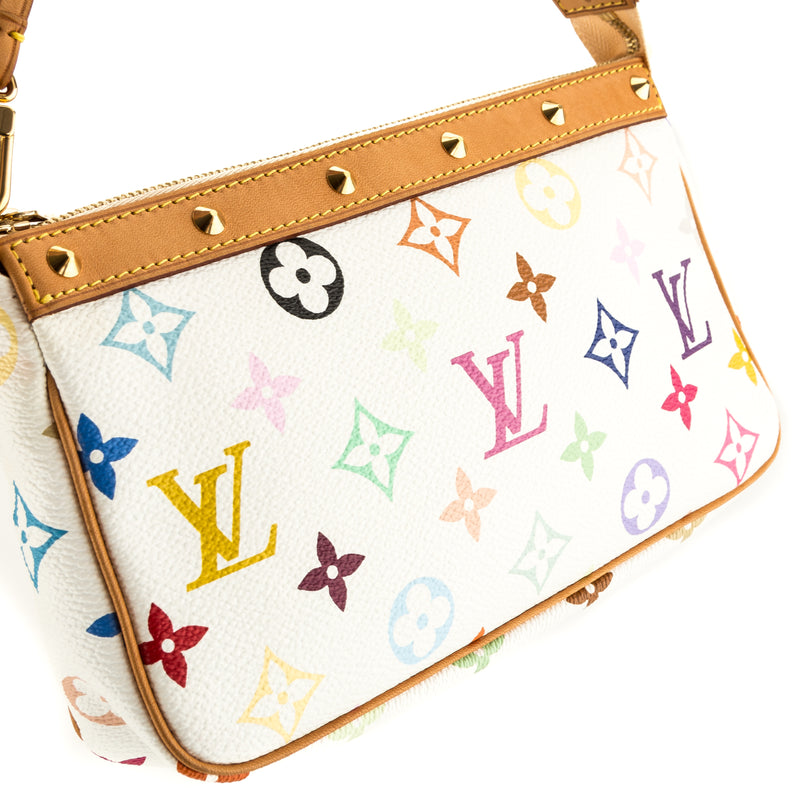 Louis Vuitton White Monogram Multicolore Pochette Accessoires (3931008 – LuxeDH