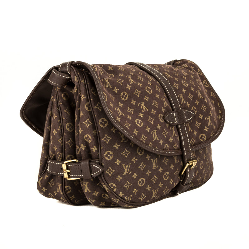 Louis Vuitton Louis Vuitton Saumur 30 Ebene Brown Monogram Mini Lin