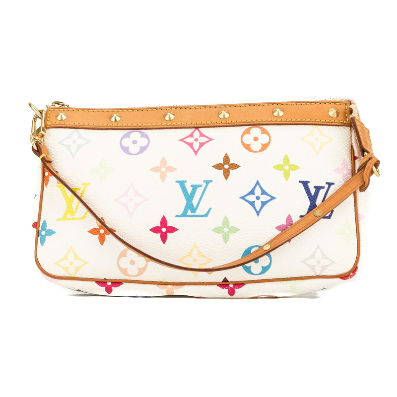 Louis Vuitton White Monogram Multicolore Pochette Accessoires (3995005) – LuxeDH