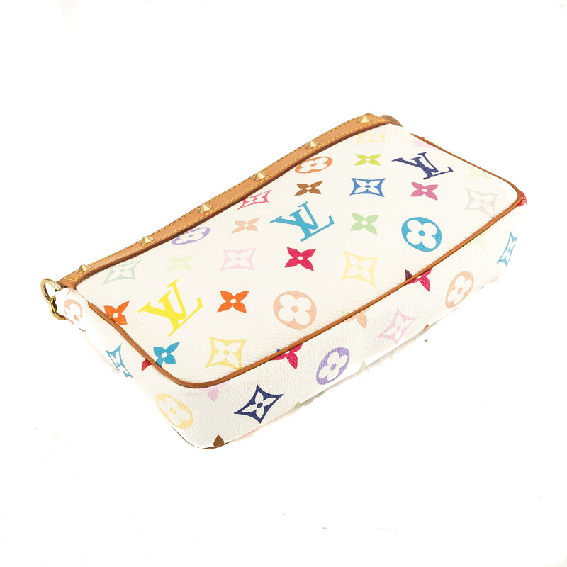 Louis Vuitton White Monogram Multicolore Pochette Accessoires (3995005) – LuxeDH