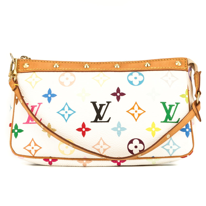 Louis Vuitton White Monogram Multicolore Pochette Accessoires (4009009) – LuxeDH