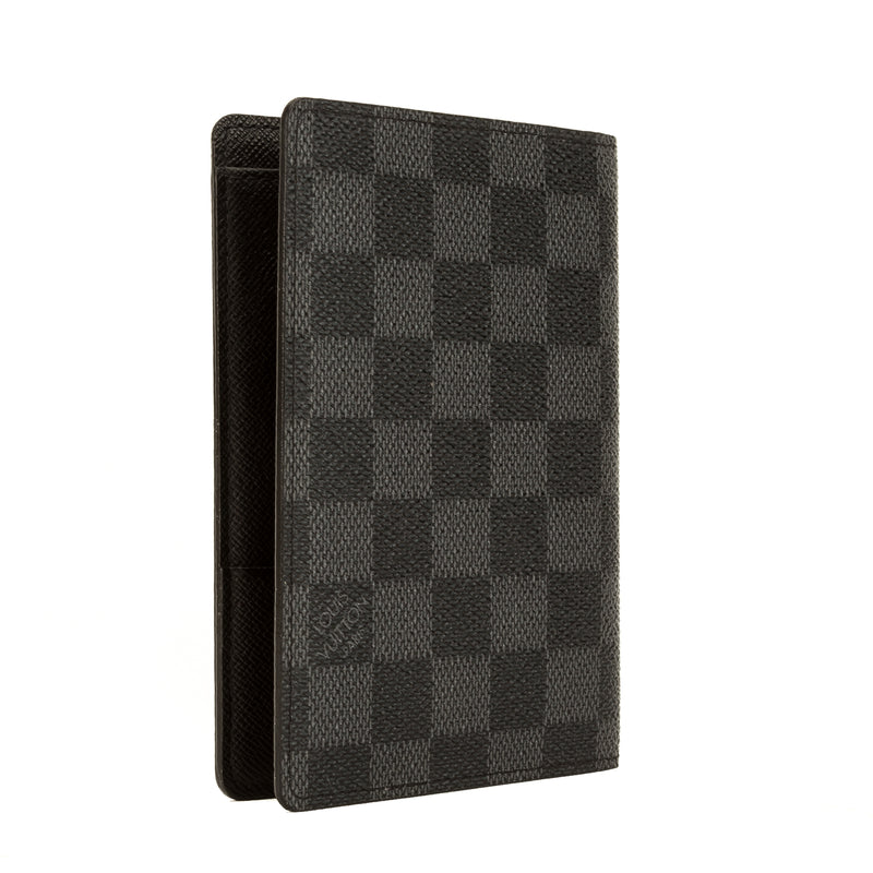 Designer Passport Cover in Damier Graphite Canvas