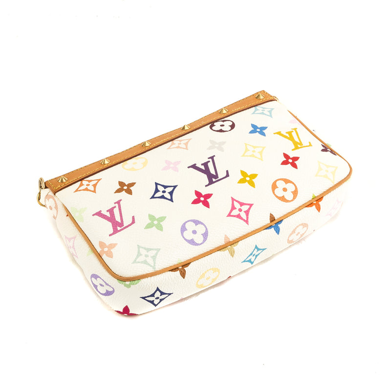 Louis Vuitton White Monogram Multicolore Pochette Accessoires (4030006) – LuxeDH