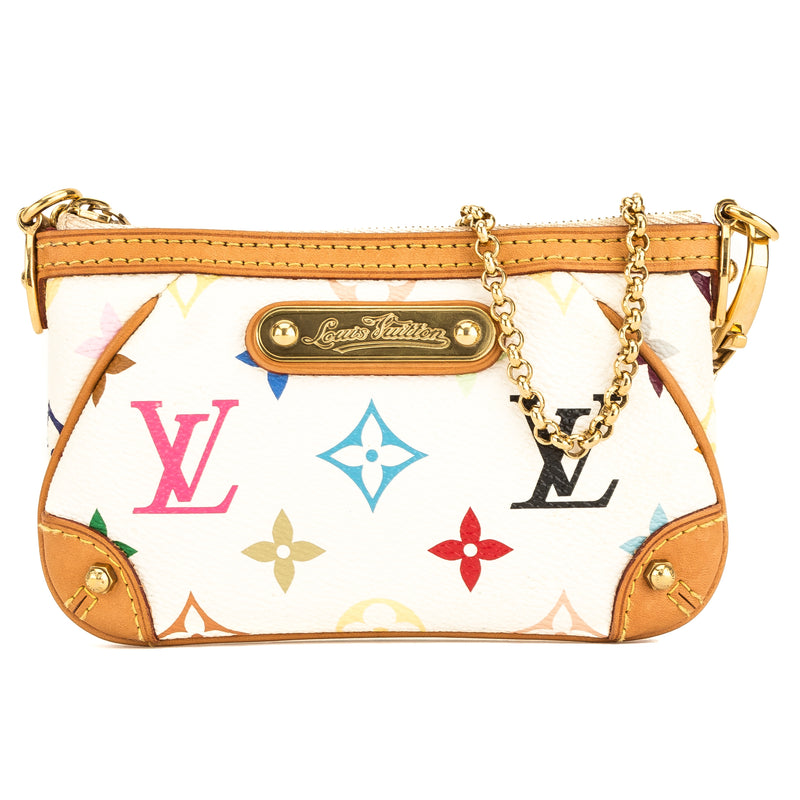 Louis Vuitton White Monogram Multicolore Pochette Milla MM (4067024) – LuxeDH