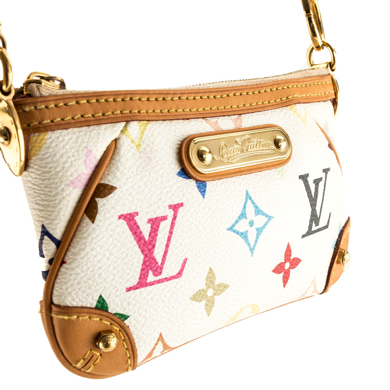 Louis Vuitton White Monogram Multicolore Pochette Milla MM (4067024) – LuxeDH