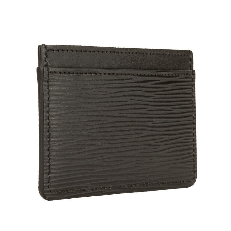 Louis Vuitton Black Epi Leather Noir Porte Cartes Card Holder