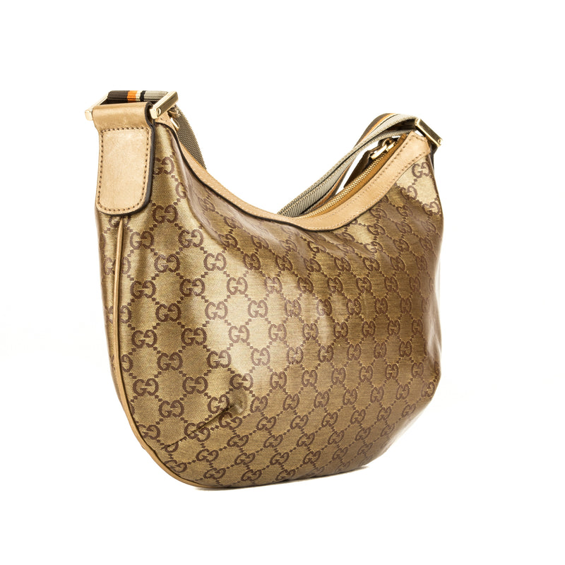 gucci gold hobo bag