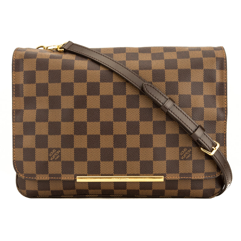 Louis Vuitton Hoxton PM Damier Ebene Canvas Brown Leather ref