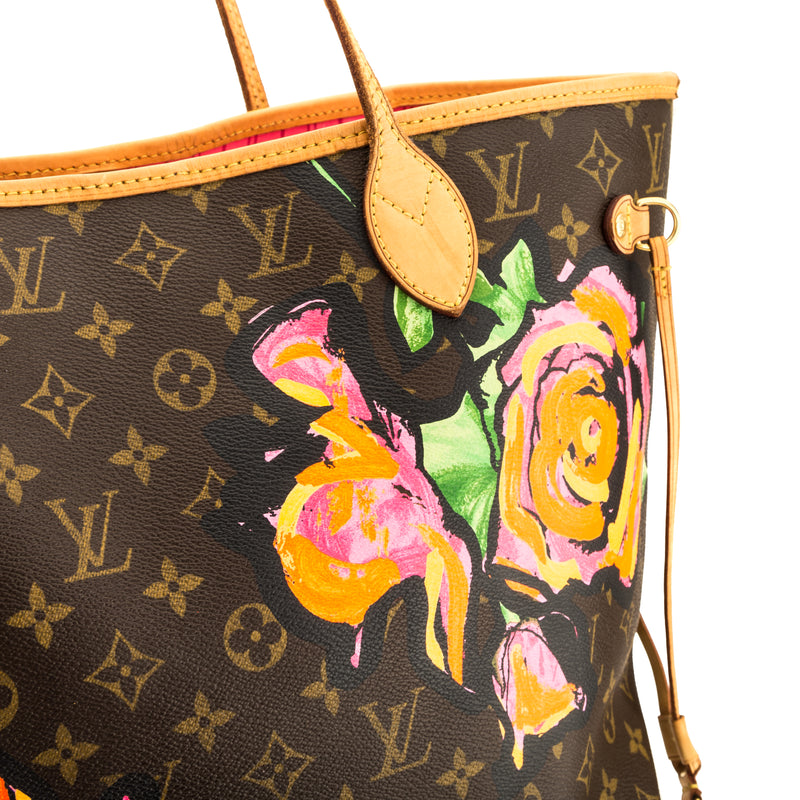 LovelyAuthentic Louis Vuitton Stephen Sprouse Roses/Monogram Neverfull MM  M48613