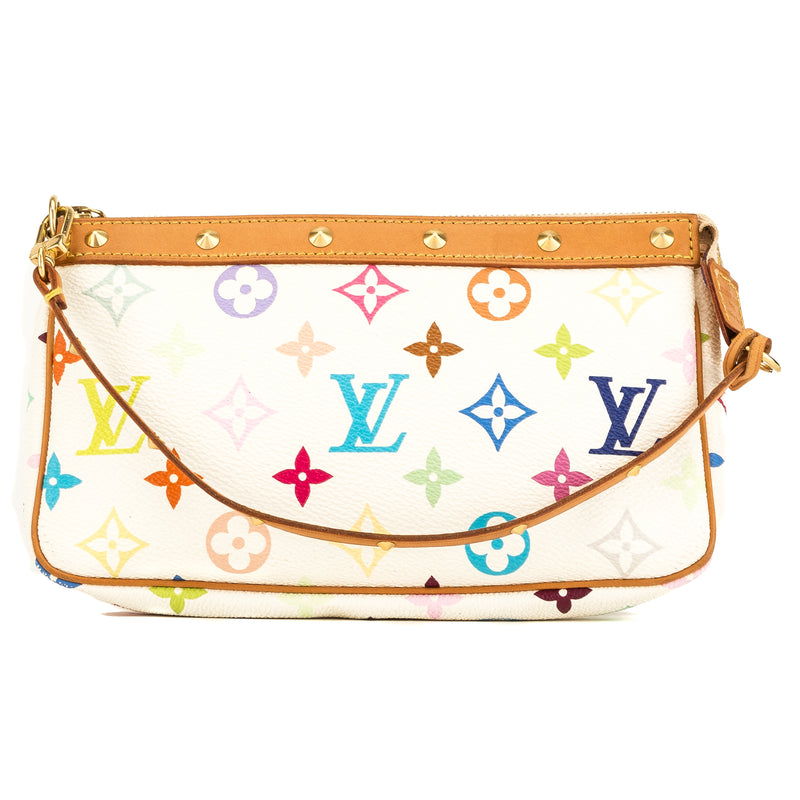 Louis Vuitton White Monogram Multicolore Pochette Accessoires (4111032) – LuxeDH