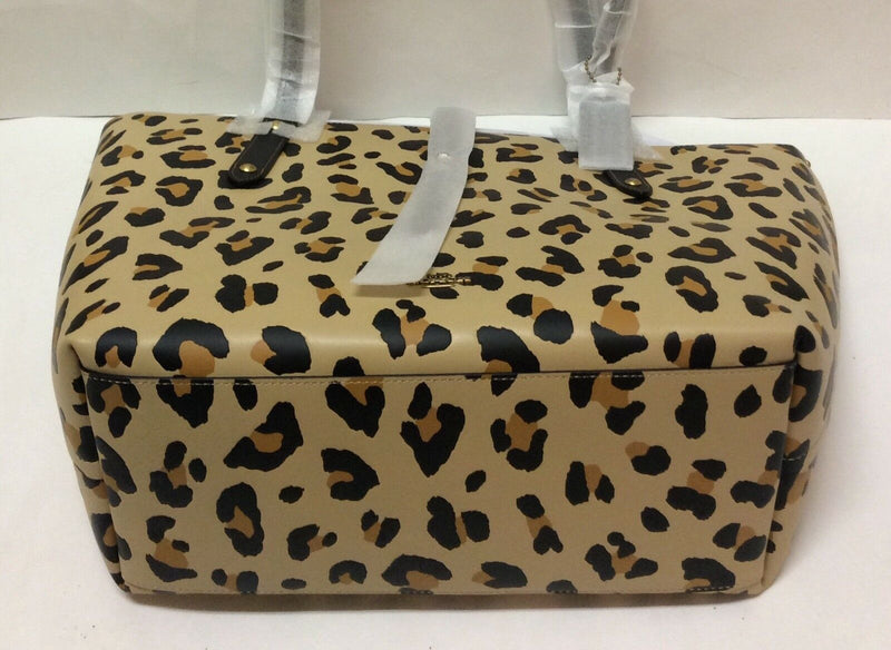 coach leopard market tote