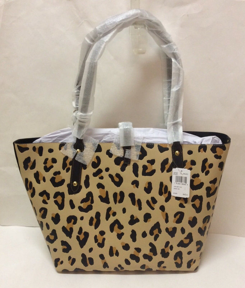 coach leopard market tote