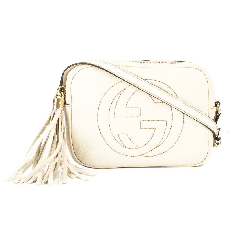 Gucci White Soho Leather Small Disco Bag (Pre Owned) – LuxeDH