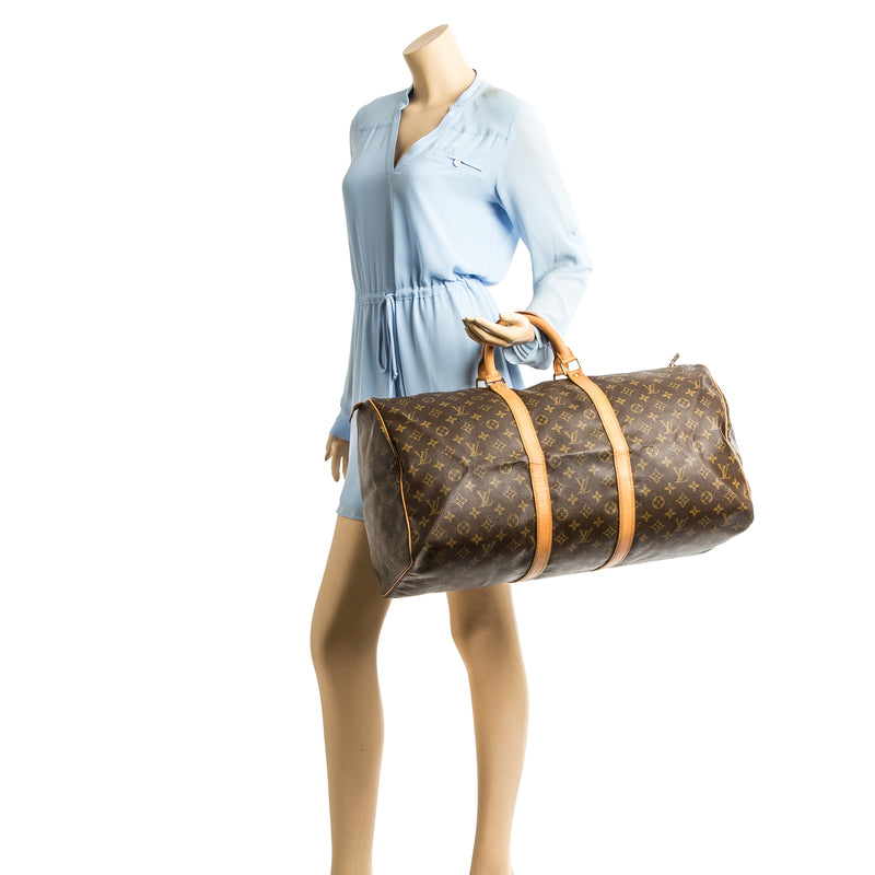 Louis Vuitton Monogram Canvas Keepall 55 Boston Bag (Pre Owned) – LuxeDH