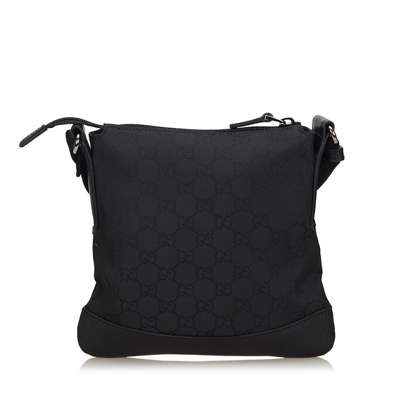 gucci black canvas crossbody bag