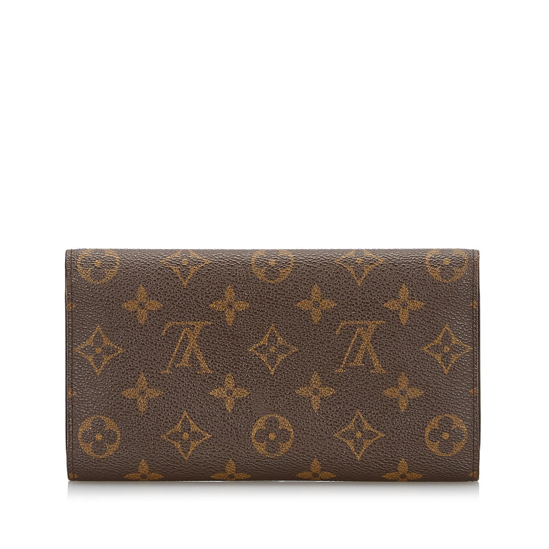 Pre-Loved Louis Vuitton Brown Monogram Canvas Sarah Wallet France – LuxeDH