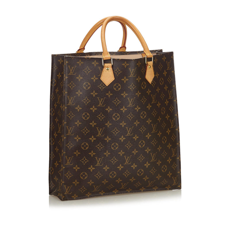 Pre-Loved Louis Vuitton Brown Monogram Canvas Sac Plat France – LuxeDH