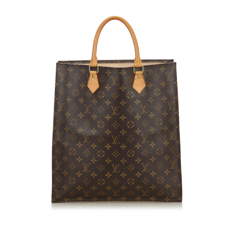 Pre-Loved Louis Vuitton Brown Monogram Canvas Sac Plat France – LuxeDH