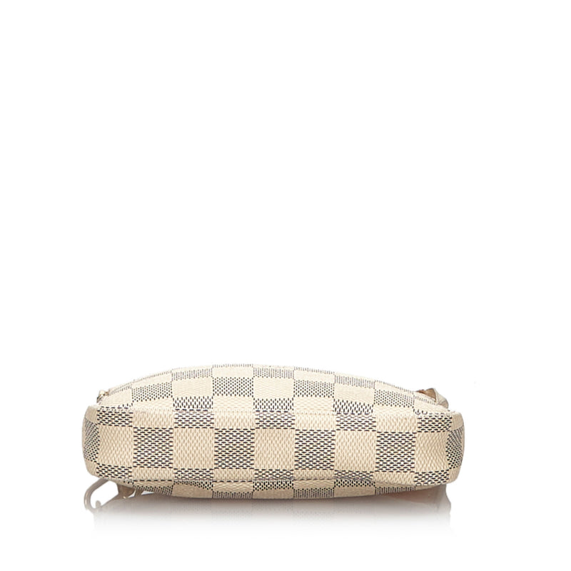 Pre-Loved Louis Vuitton White Damier Azur Mini Pochette Accessoires France – LuxeDH