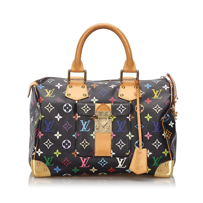 Pre-Loved Louis Vuitton Black Monogram Multicolore Speedy 30 France – LuxeDH