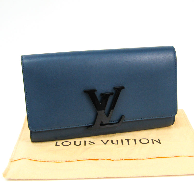 Louis Vuitton Blue Leather Louise EW Clutch (SHA-43034) – LuxeDH