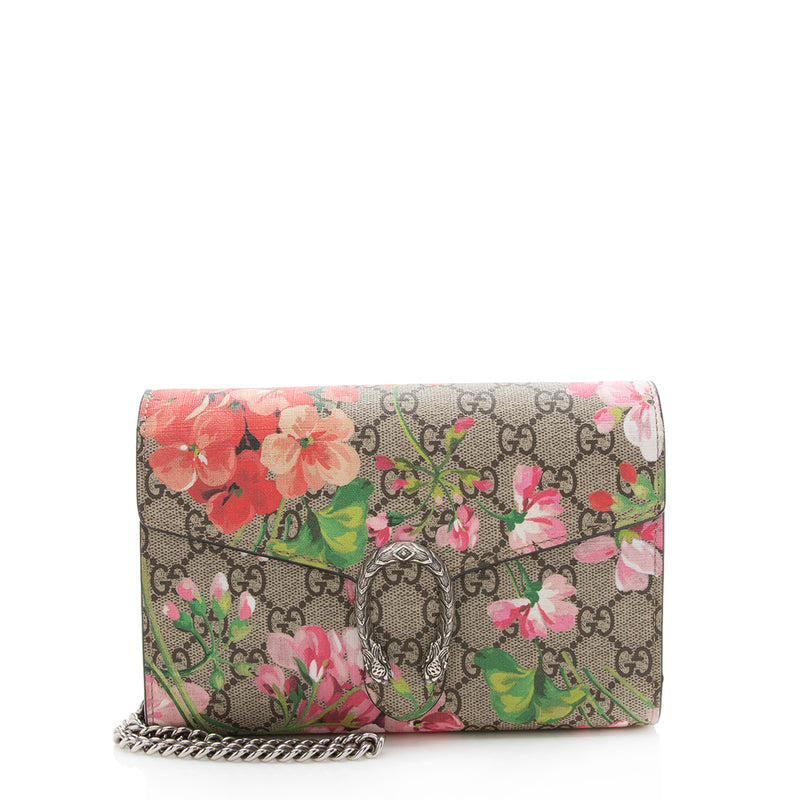 Gucci GG Supreme Blooms Dionysus Chain Wallet – LuxeDH