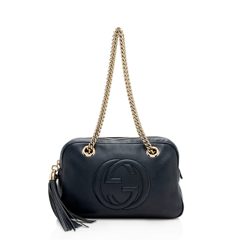 gucci leather soho shoulder bag