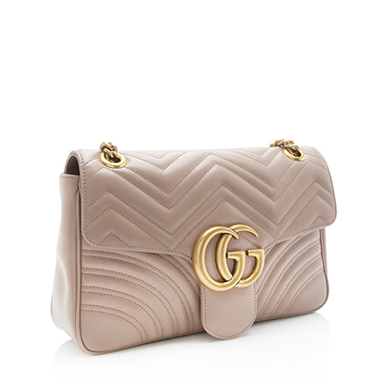 Gucci Matelasse Leather GG Marmont Medium Shoulder Bag – LuxeDH