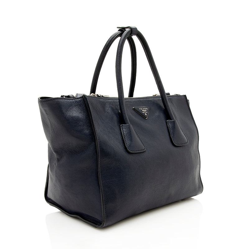 prada glace calf tote