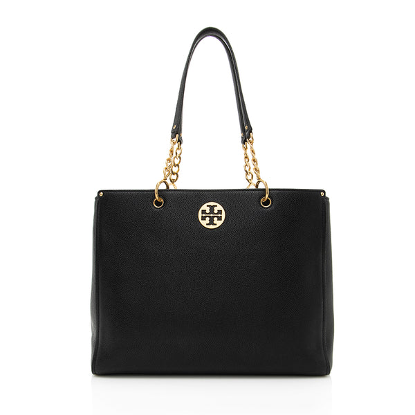 Tory Burch Leather Chain Tote (SHF-18578) – LuxeDH