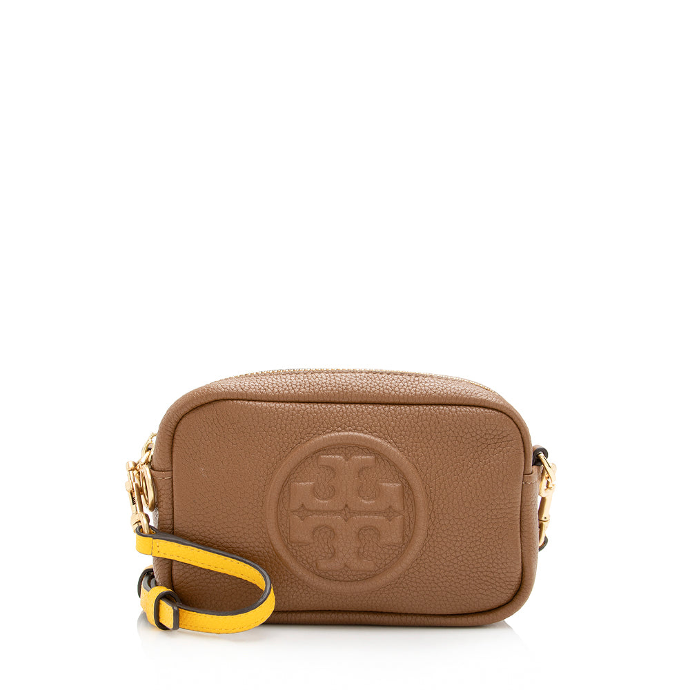 Tory Burch Leather Embossed Logo Camera Bag (SHF-17748) – LuxeDH