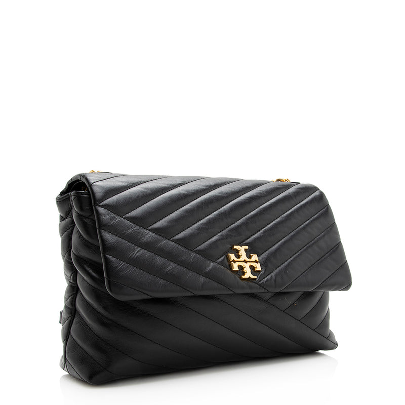 Tory Burch Leather Kira Large Shoulder Bag (SHF-20097) – LuxeDH