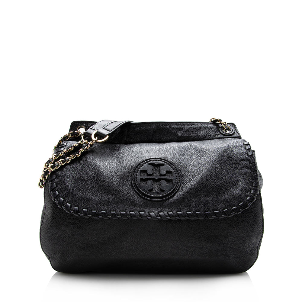 Tory Burch Leather Marion Saddle Bag (SHF-15173) – LuxeDH