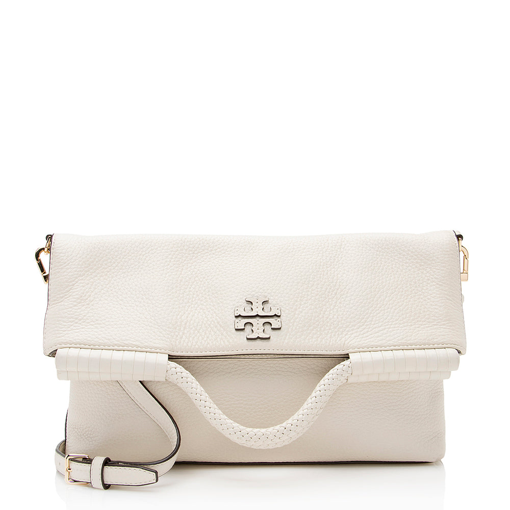 Tory Burch Pebbled Leather Taylor Convertible Foldover Crossbody Bag ( –  LuxeDH