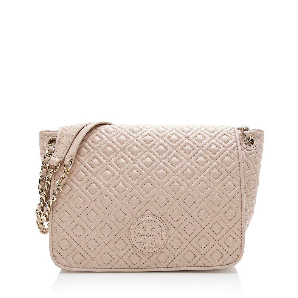 Tory Burch Quilted Leather Marion Small Flap Shoulder Bag (SHF-21761) –  LuxeDH