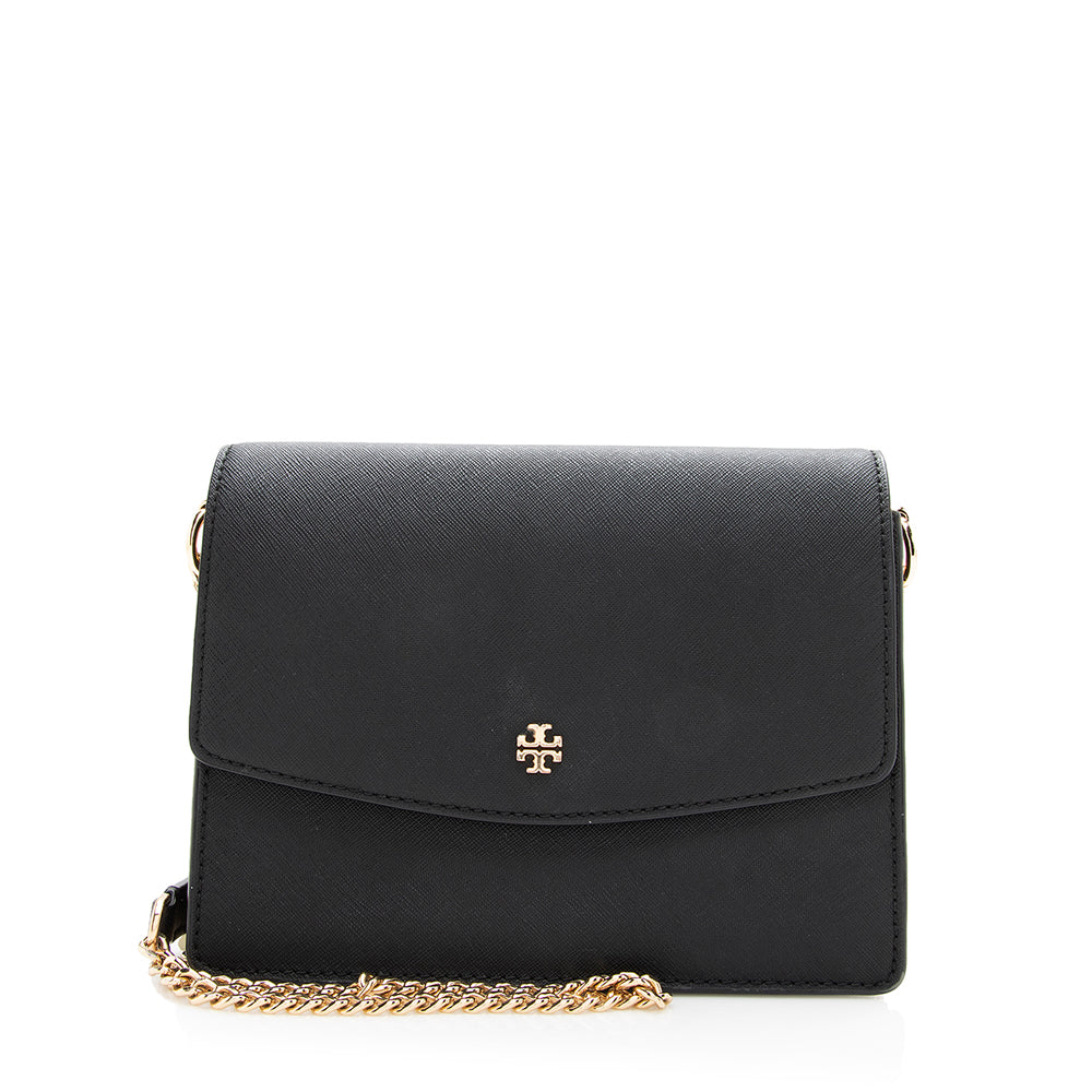 Tory Burch Saffiano Leather Robinson Shoulder Bag (SHF-17287) – LuxeDH