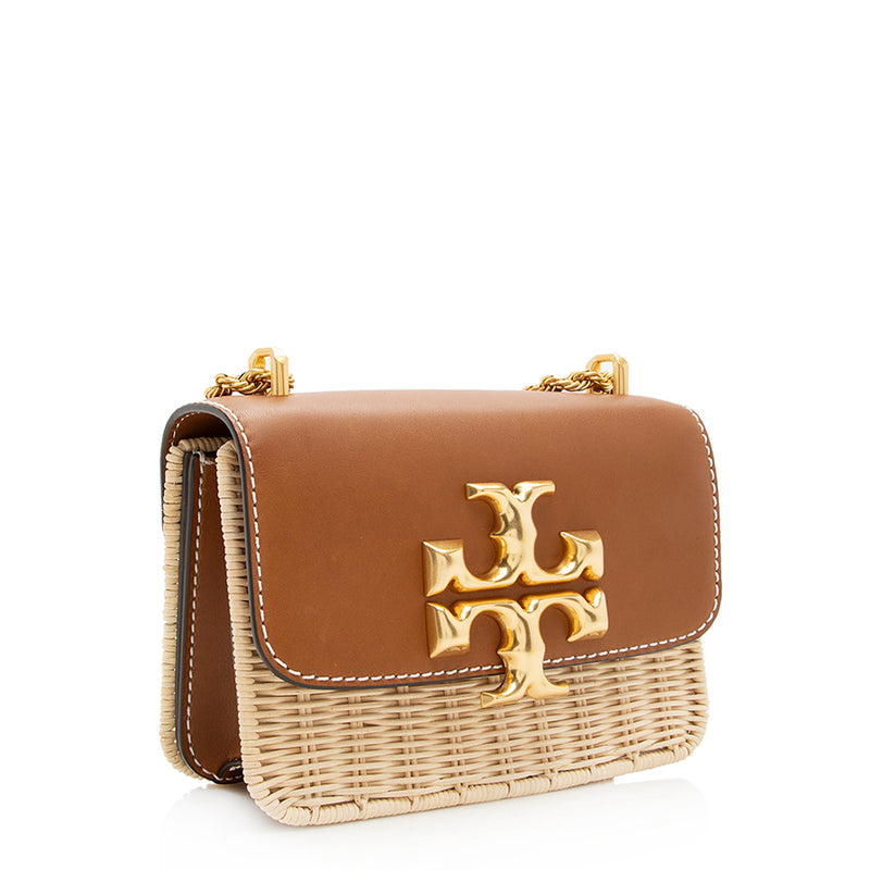Tory Burch Wicker Leather Eleanor Small Shoulder Bag (SHF-19275) – LuxeDH