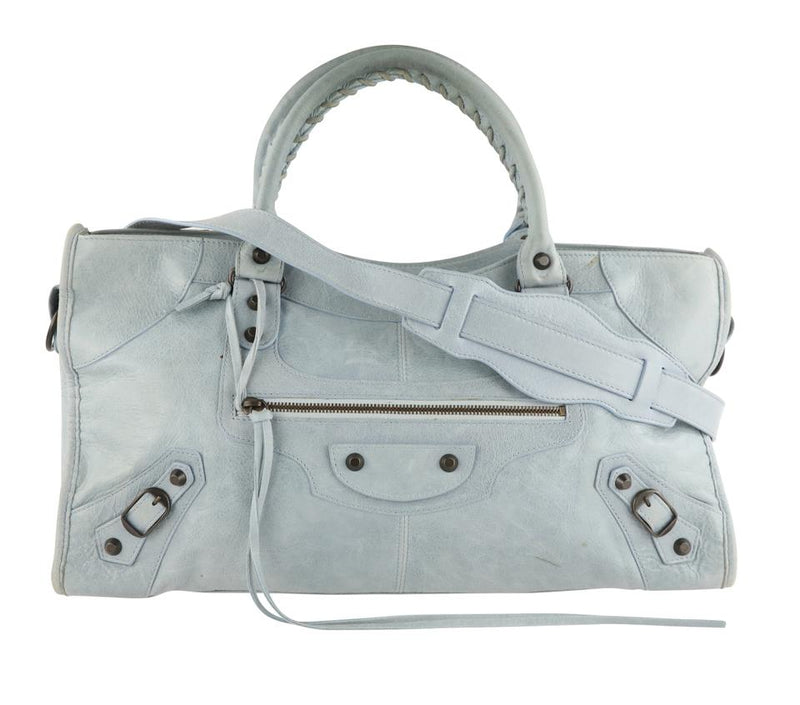 light blue balenciaga bag