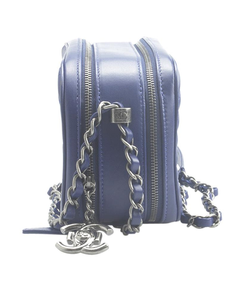 Chanel A92655 Quilted Blue Leather Cross Body Bag – LuxeDH