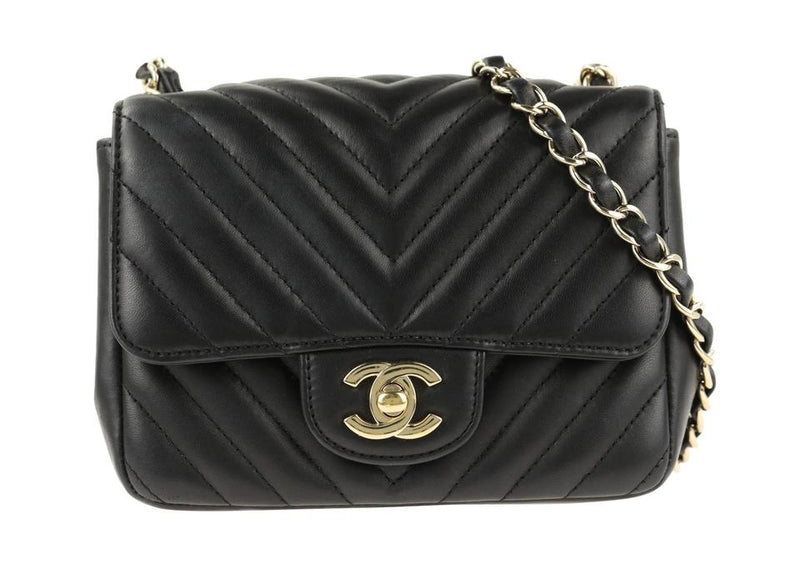 chanel mini square chevron