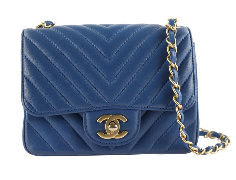 chanel mini square chevron