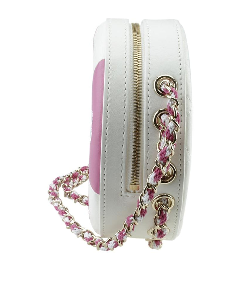 Chanel Coco Lifesaver White & Pink Whitexpink Leather Cross Body Bag – LuxeDH